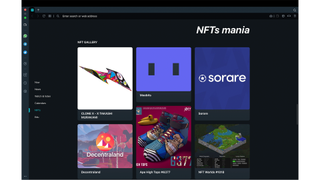 Opera Crypto browser showing NFT