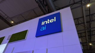 Intel AI logo at MWC 2025