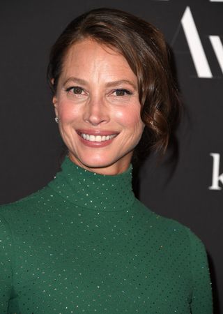 Christy Turlington Burns arrives at the 2019 InStyle Awards at The Getty Center on October 21, 2019 in Los Angeles, California.