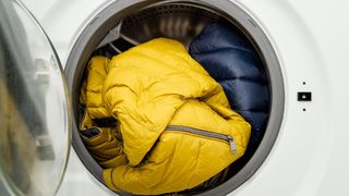 how to wash a sleeping bag: laundry