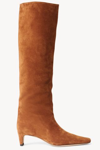 Staud Wally Boot in Tan Suede