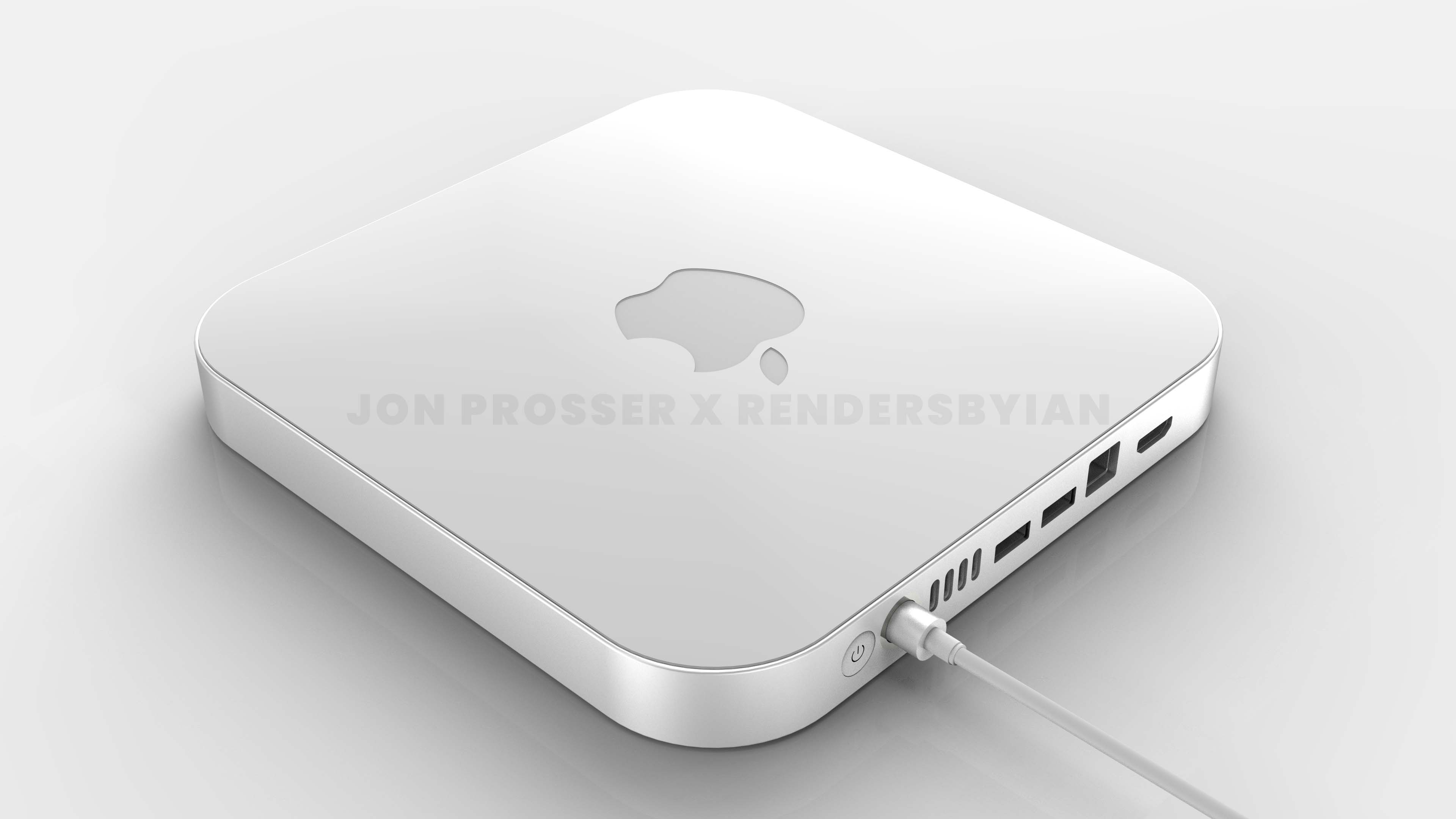 a concept render of the new mac mini design