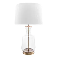 nuLOOM 24” Emma Clear Glass Cotton Shade Gold Table Lamp: was $176.45, now $76.94 ($99.51 off) at Overstock