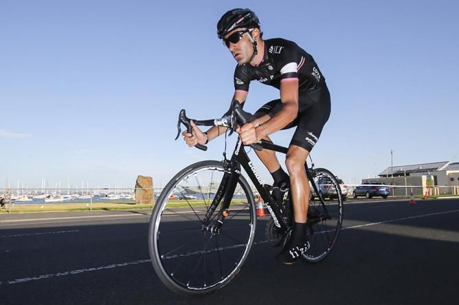 Kristian House was third last off the start.
