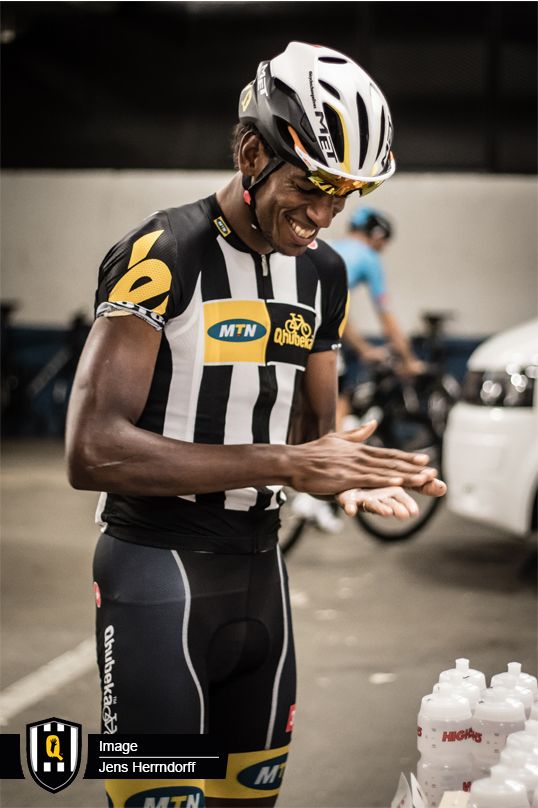 Daniel Teklehaimanot gets ready to ride