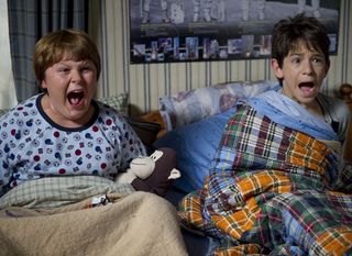 Diary Of A Wimpy Kid: Rodrick Rules - Robert Capron as Rowley and Zachary Gordon as Greg.