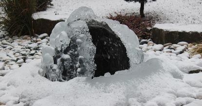 frozen garden water feature