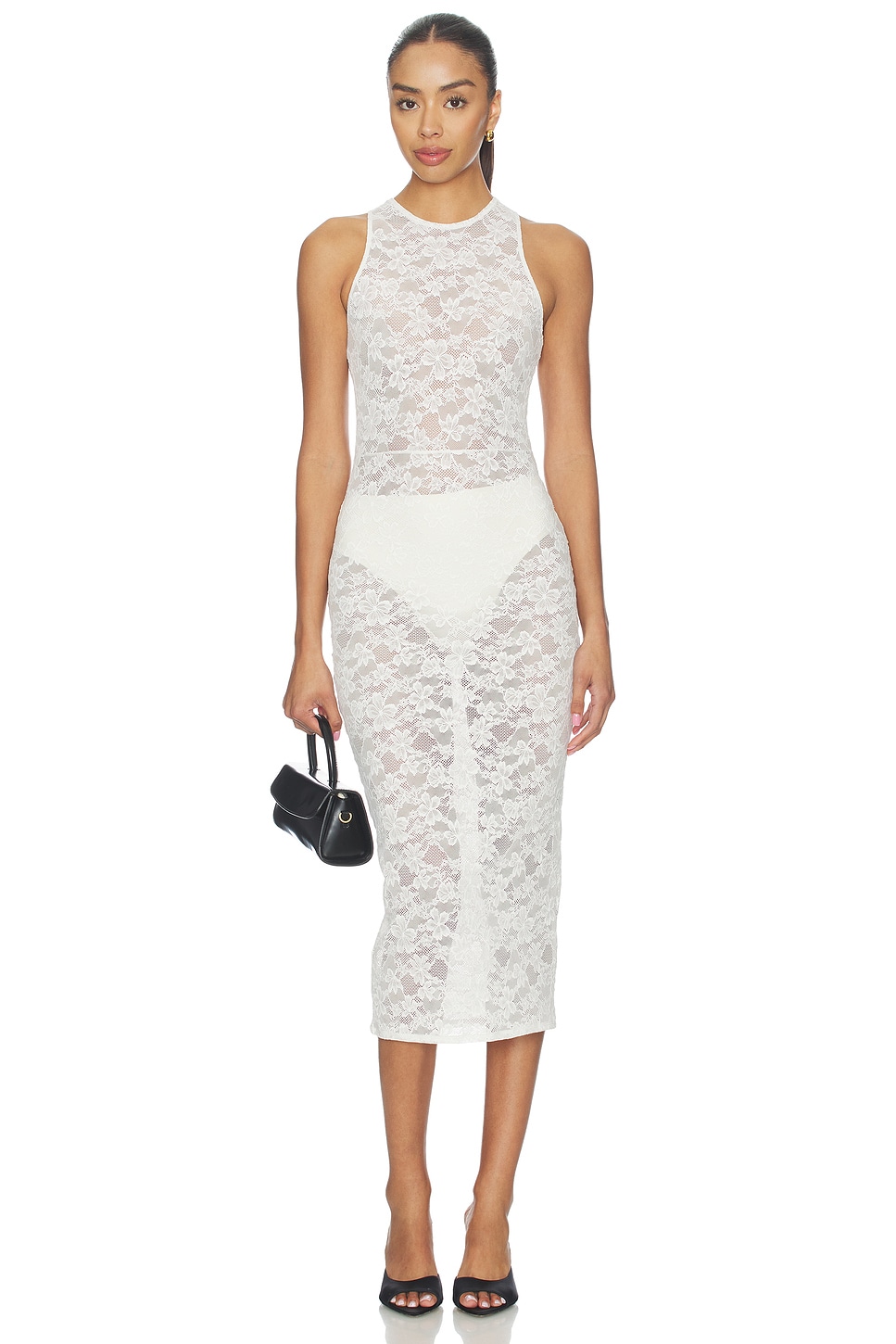 Le Stretch Lace Racer Tank Dress