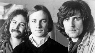 David Crosby with Crosby Stills And Nash bandmates Stephen Stills and Graham Nash in 1970
