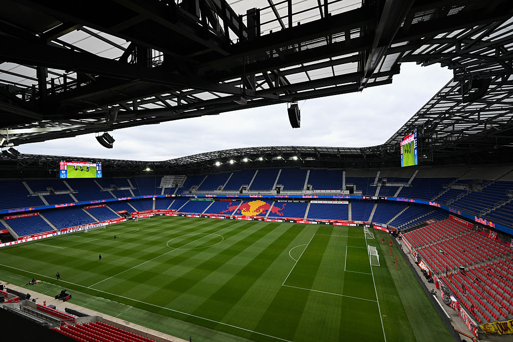 A general view of Sports Illustrated Stadium prior to a 2025 Lamar Hunt U.S. Open Cup Round Of 16 match between the New York Red Bulls and FC Dallas at Sports Illustrated Stadium on May 21, 2025 in Harrison, New Jersey