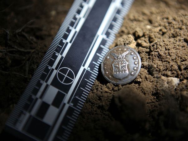 A military button found at a famous UFO crash site.