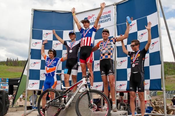 Elite men's 2010 US National championship cross country podium.