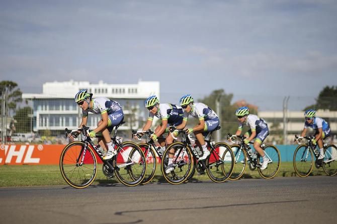 The Orica AIS women were on a mission early on