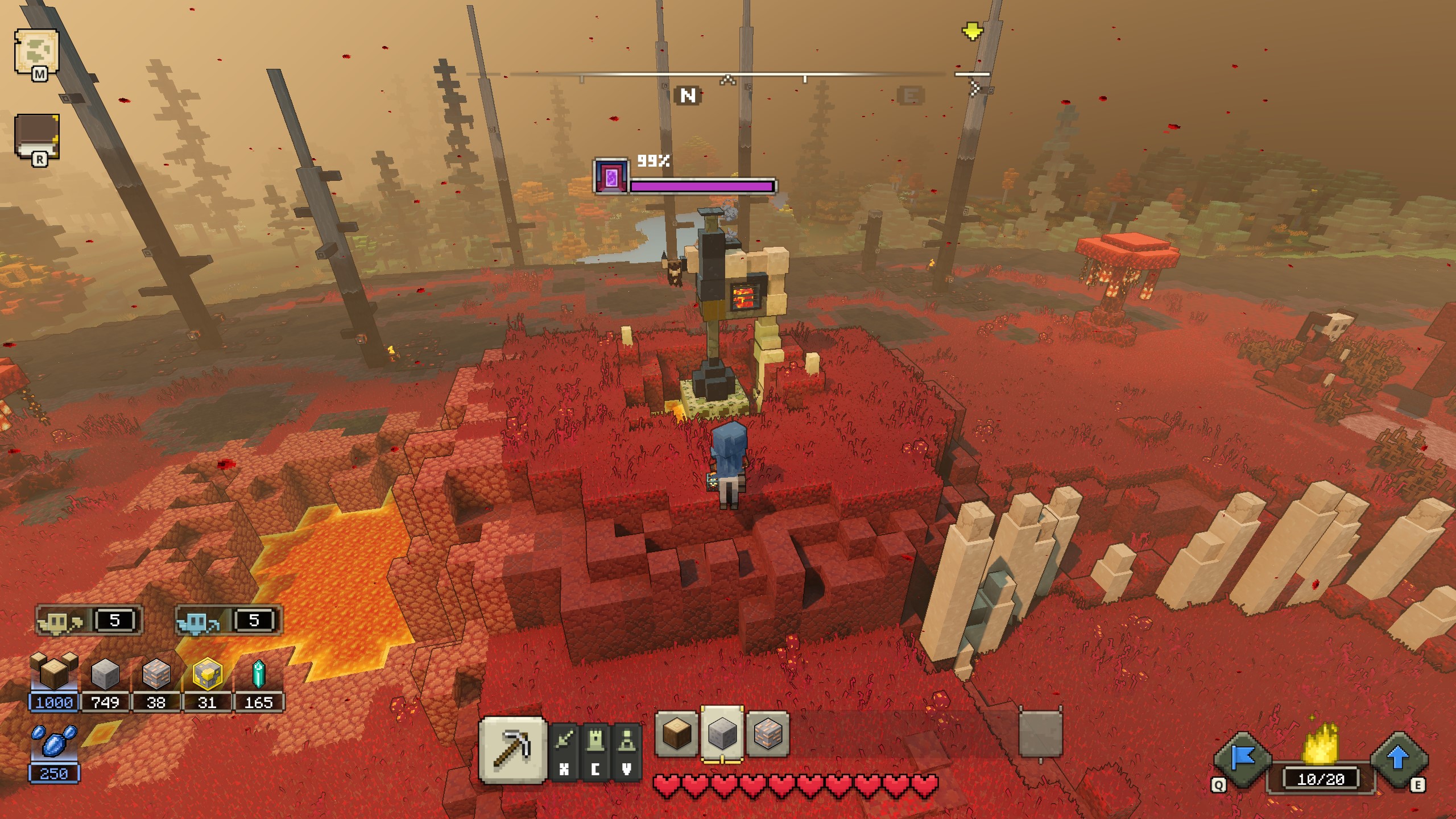 Minecraft Legends gold - piglin mining