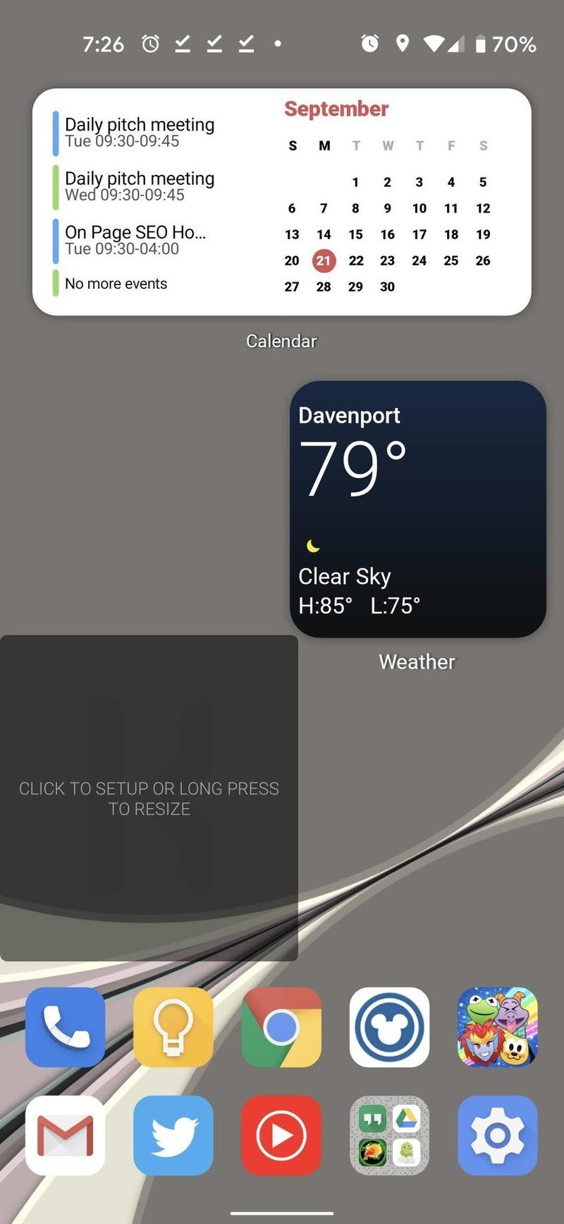 Loading a KWGT Preset From Downloads