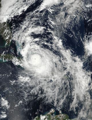 Hurricane Matthew Over the Bahamas