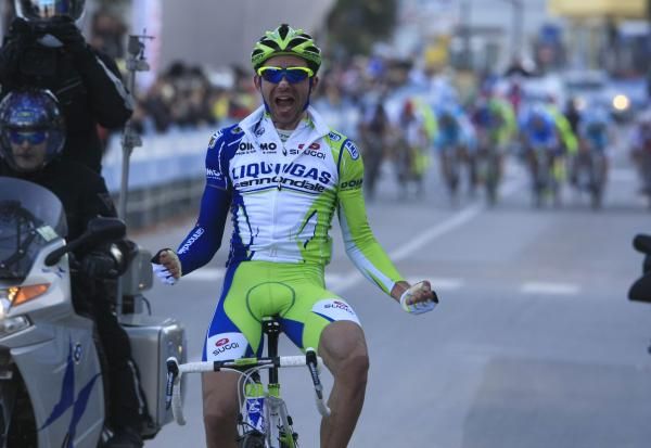 Moreno Moser (Liquigas Cannondale) wins the Trofeo Laigueglia