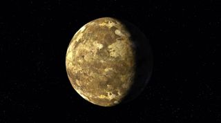 The alien planet Kepler-90i, which orbits the star Kepler-90 2,545 light-years from Earth, is seen in this illustration from a NASA video. Kepler-90i is the eighth planet found around its parent star.