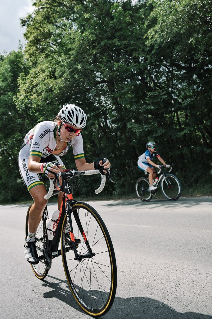 Georgia Baker on the climb