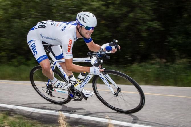 Daniel Summerhill (Unitedhealthcare) in the breakaway on stage 1 of the USA Pro Challenge