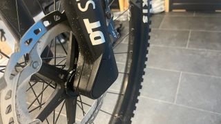 Close up of DT Swiss F535 One fork on bike