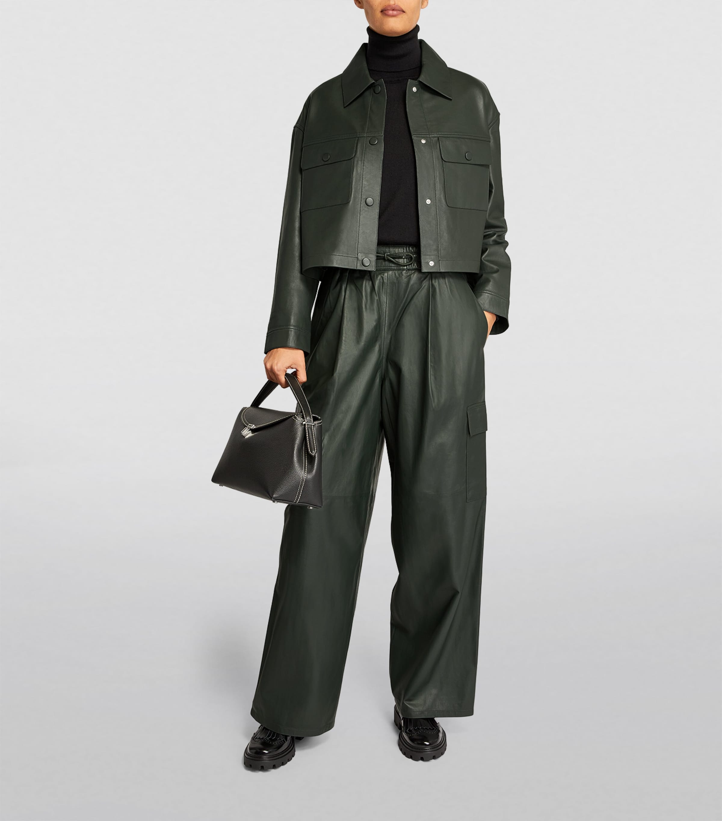 Leather Cargo Trousers