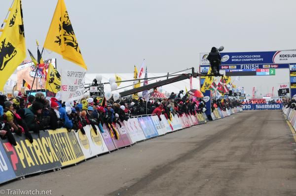 The finishing straight was packed with Belgian fans