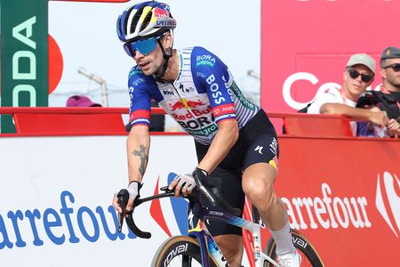 SIERRA DE LA PANDERA, SPAIN - SEPTEMBER 05: Primoz Roglic of Slovenia and Team Red Bull - BORA - hansgrohe crosses the finish line during the La Vuelta - 81st Tour of Spain 2026, Stage 14 a 154.5km stage from Jaen to Sierra de la Pandera 1816m / #UCIWT / on September 05, 2026 in Sierra de la Pandera, Spain. (Photo by Alexander Hassenstein/Getty Images)