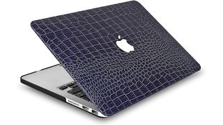 best laptop case, a photo of a reptile skin laptop case