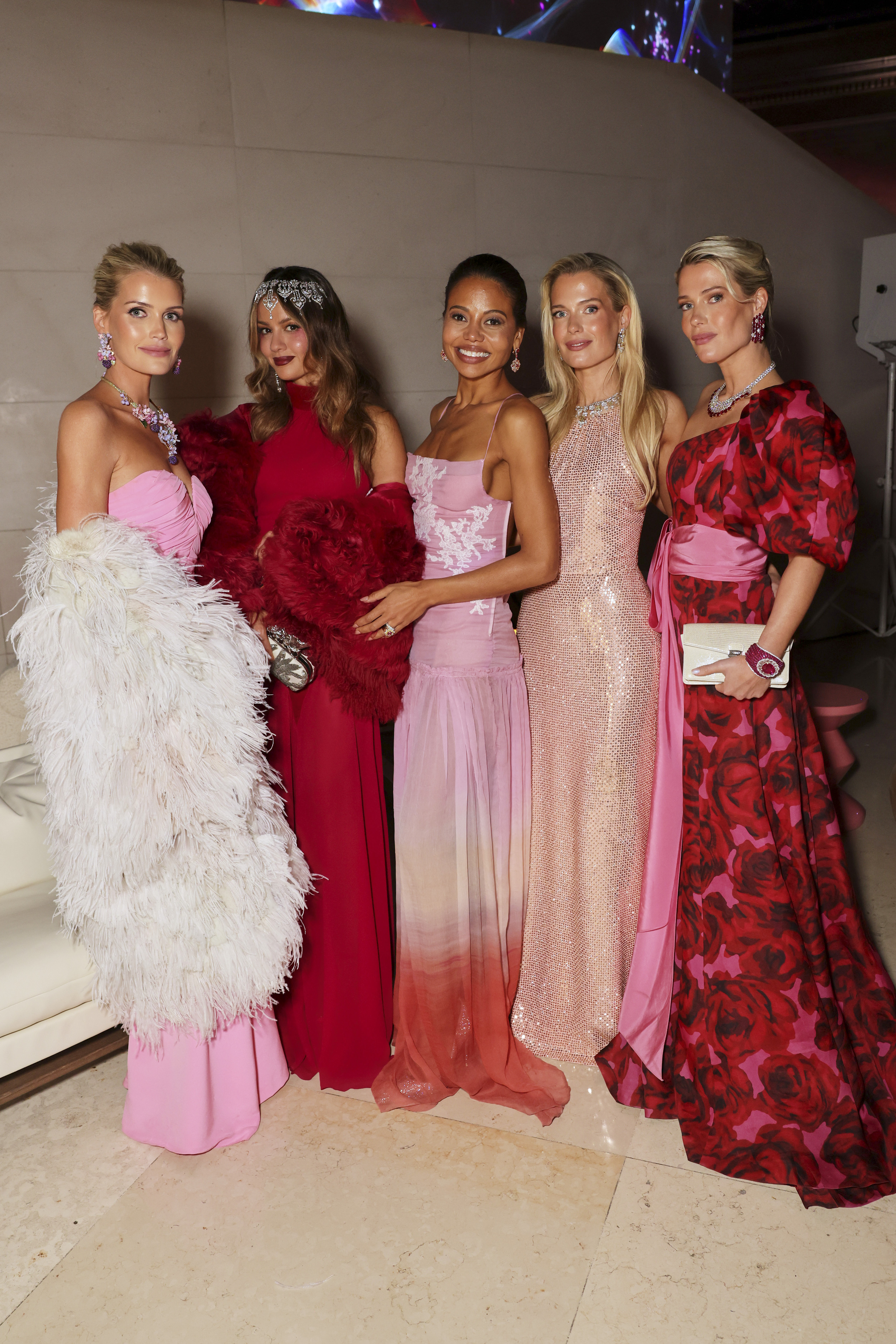 Lady Kitty Spencer, Natasha Poonawalla, Emma Thynn, Marchioness of Bath,, Lady Eliza Spencer and Lady Amelia Spencer attend the British Museum Ball 2025