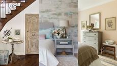 shabby chic decor in different rooms