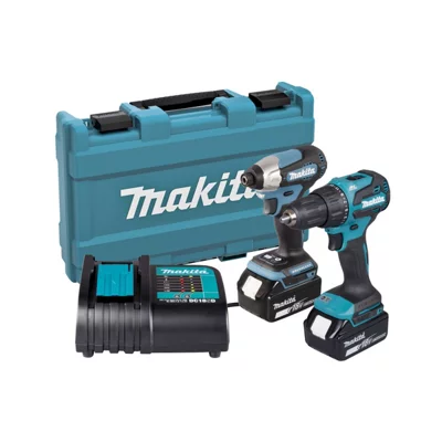 Makita Dlx2539st 18v Lxt Cordless Brushless Combi Drill &amp;amp; Impact Driver With 2 X 5ah Batteries, Charger &amp;amp; Carry Case