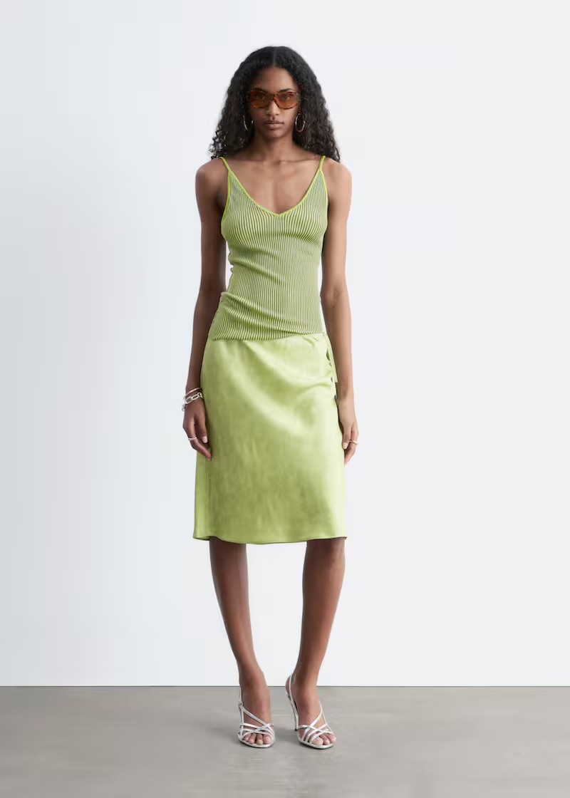 &amp;amp; Other Stories, Satin Knee-Length Slip Skirt