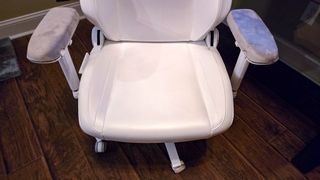 The armrests and seat of the Secretlab Titan Evo NanoGen in white