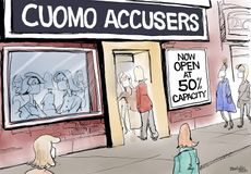 Political Cartoon U.S. cuomo accusers