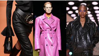 Runway images from Tod's, Prada, and Saint Laurent