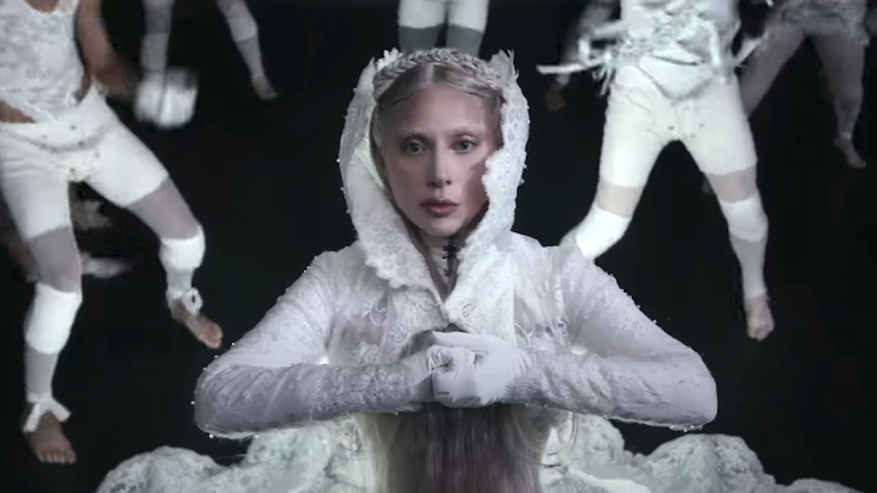 Lady Gaga wearing white in Abracadabra music video