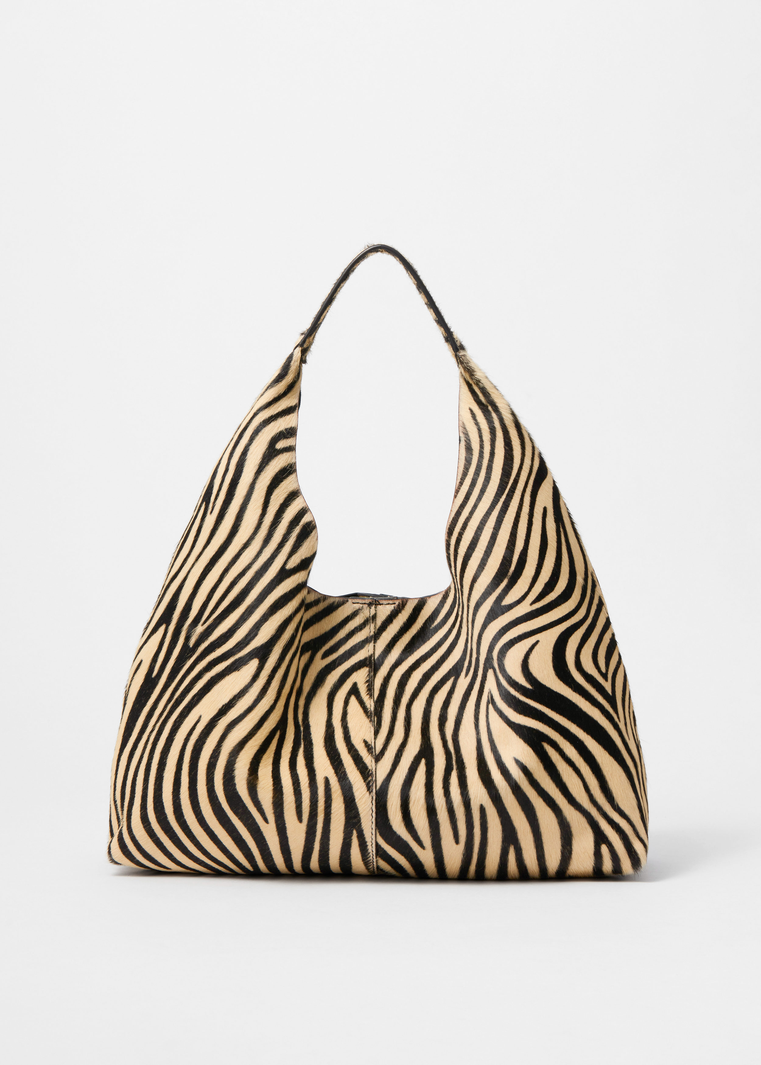 Zebra-Print Leather Tote