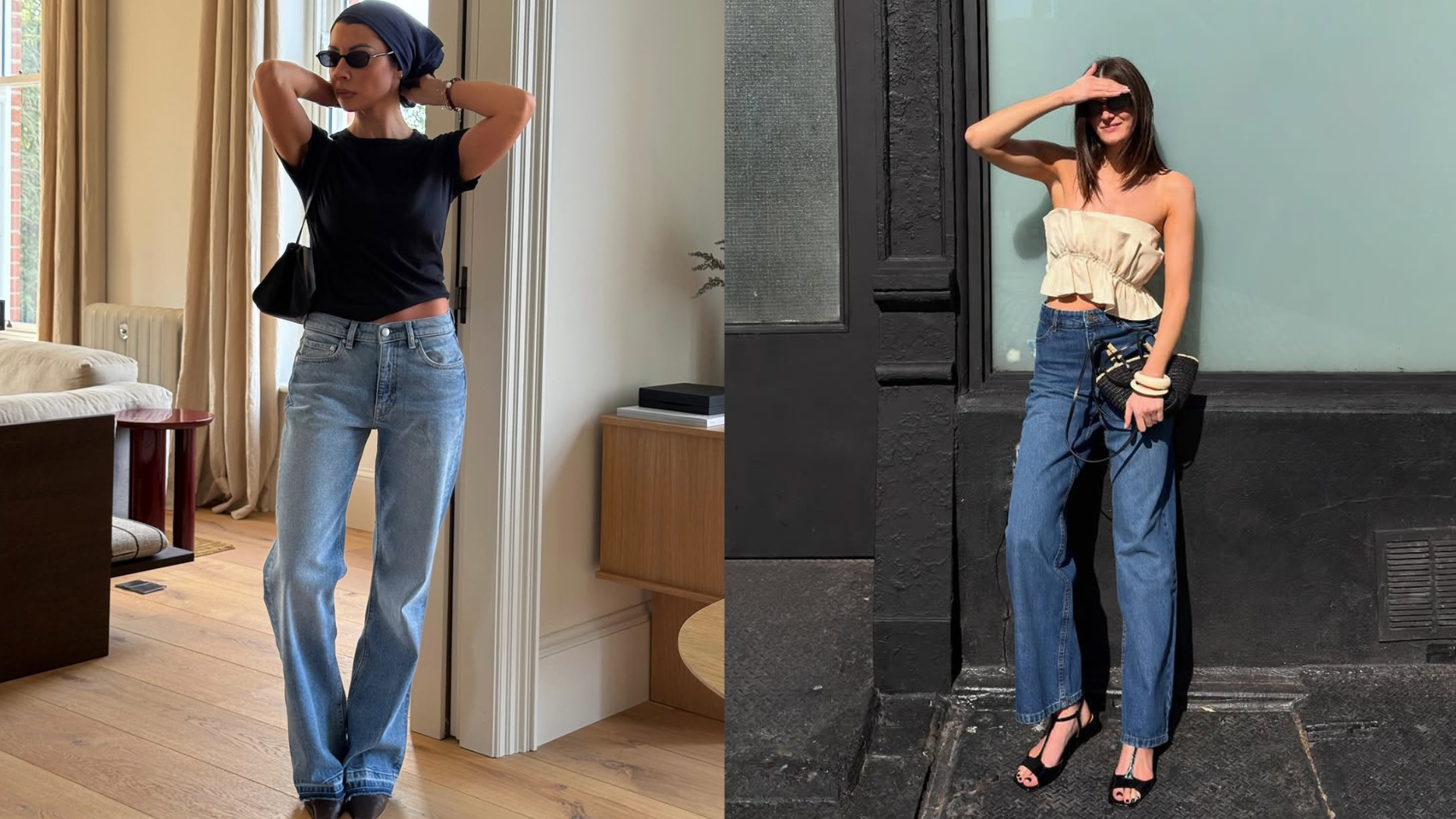 An image of a women wearing jeans and summer top, the best summer denim outfit inspiration 2026.