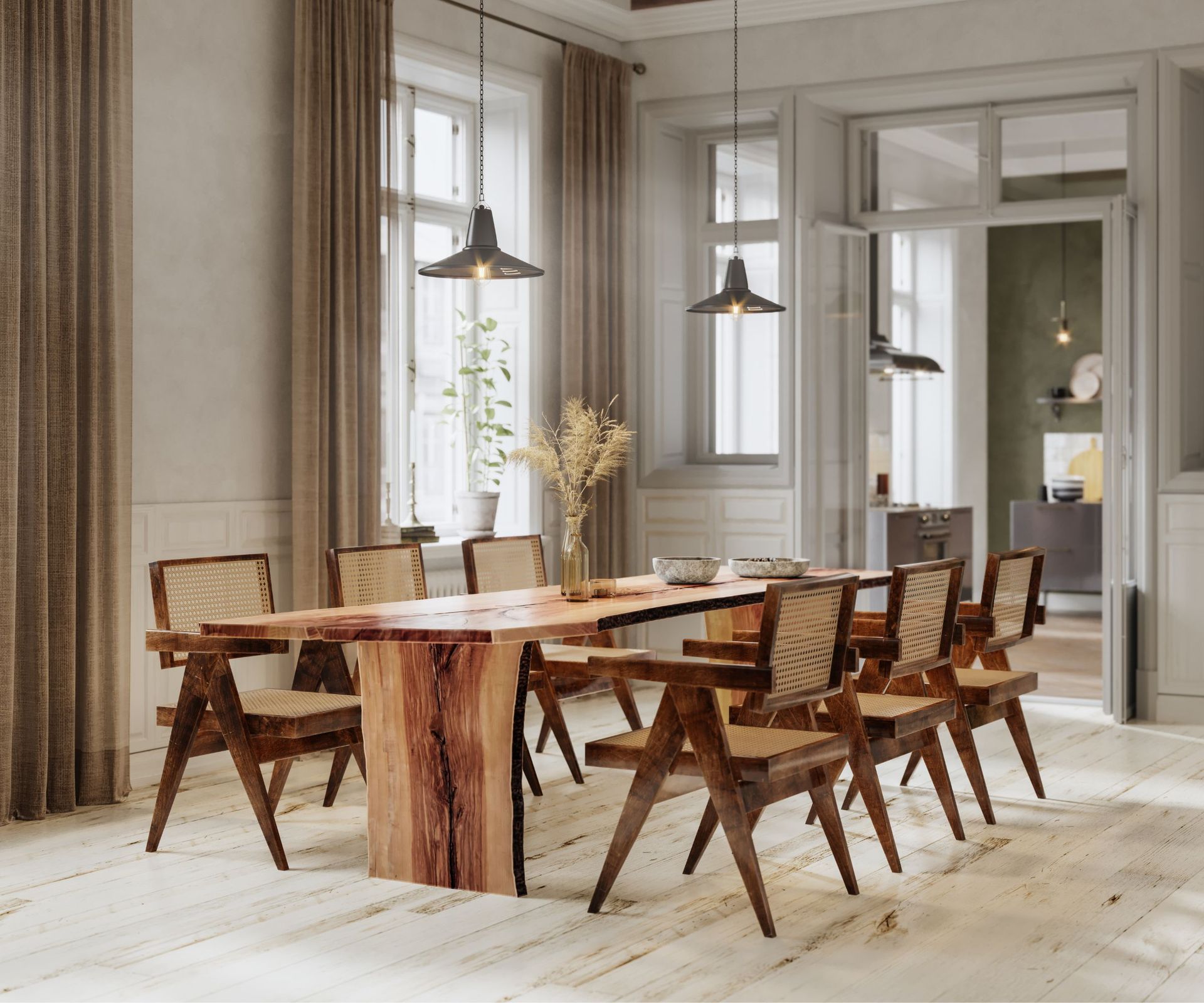 a luxury dining room