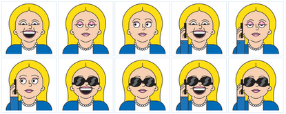 Hillary Clinton-themed emoji keyboard.