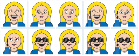 Hillary Clinton-themed emoji keyboard.