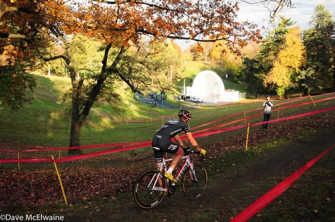 Troy Wells (Cliff Bar) riding in beautiful Devou Park