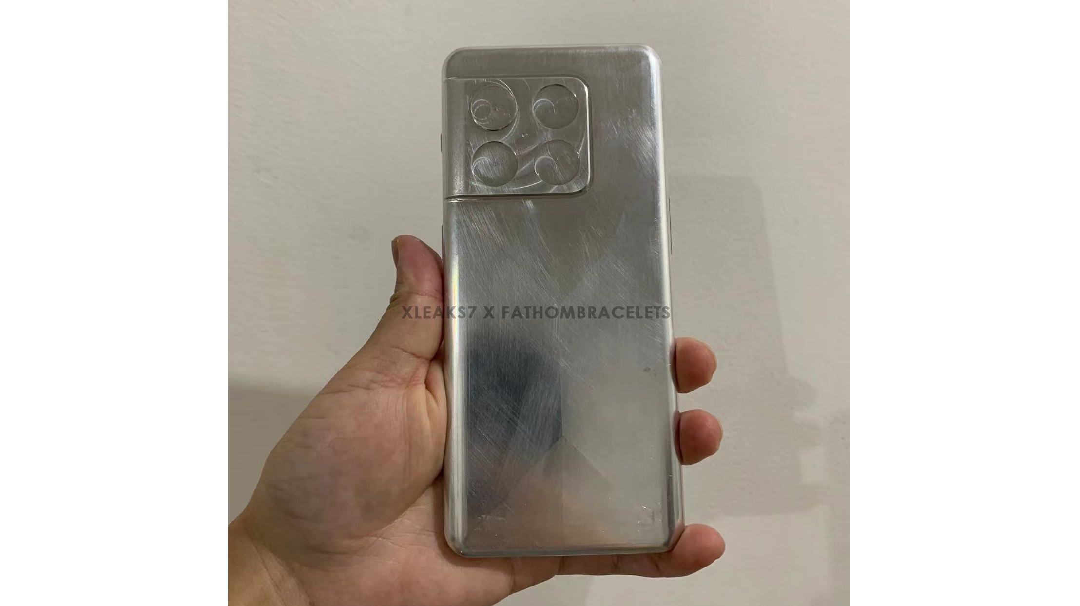 A OnePlus 10 Pro aluminum dummy unit from the back