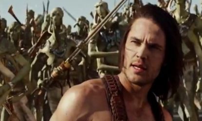 Critics are giddy over the dazzling special effects in the trailer for Disney's forthcoming $300 million "John Carter" film; some are also giddy about the often shirtless Taylor Kitsch.