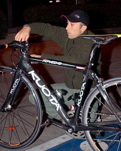 Pete Lopinto fine tunes his measurements before the first ride.