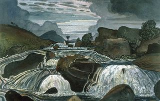 The Waterfall–Boch y Rhaeadr (1910): Innes sought out the great natural sights of his native land