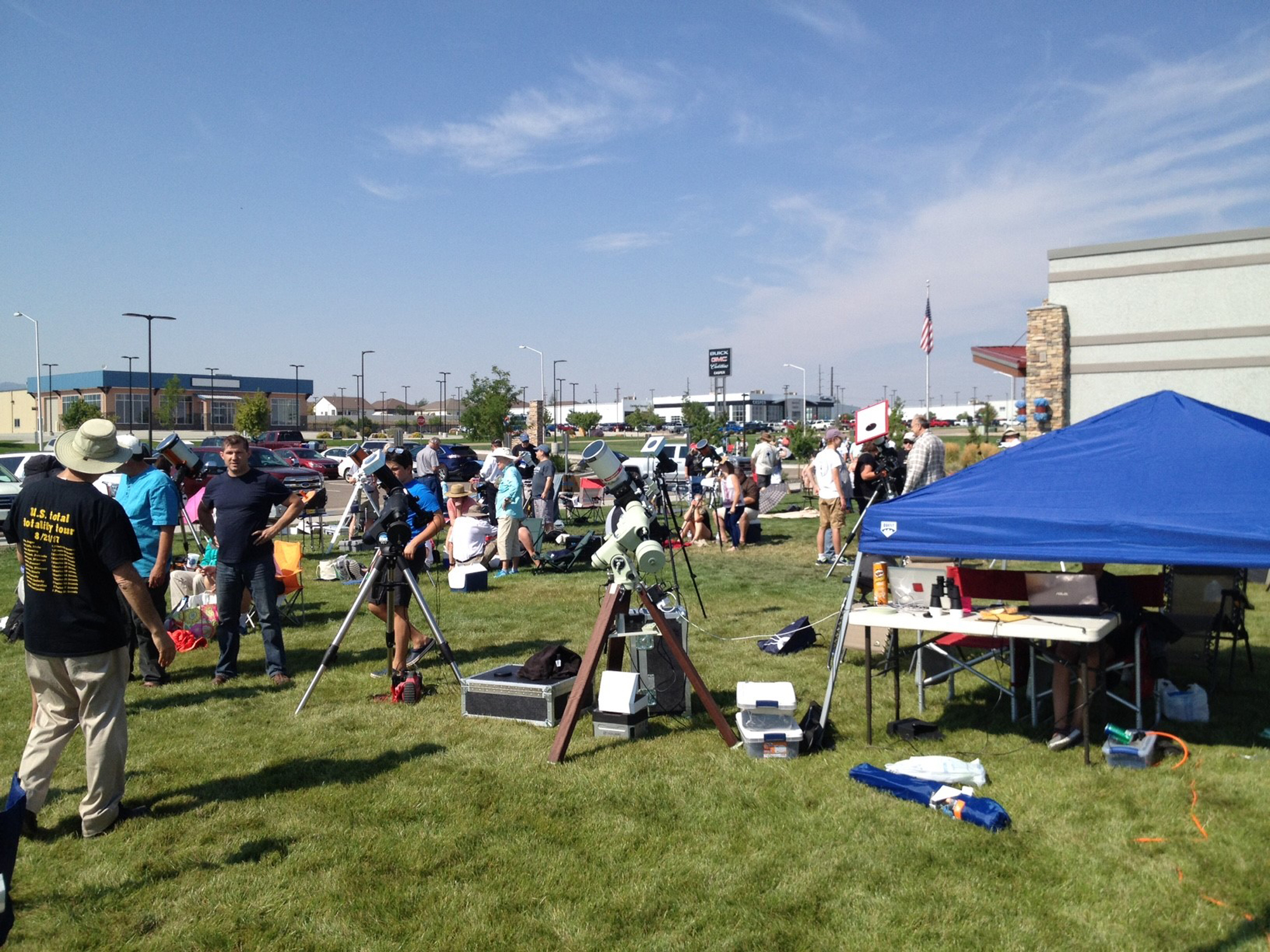 Eclipse viewers at Casper, Wyoming