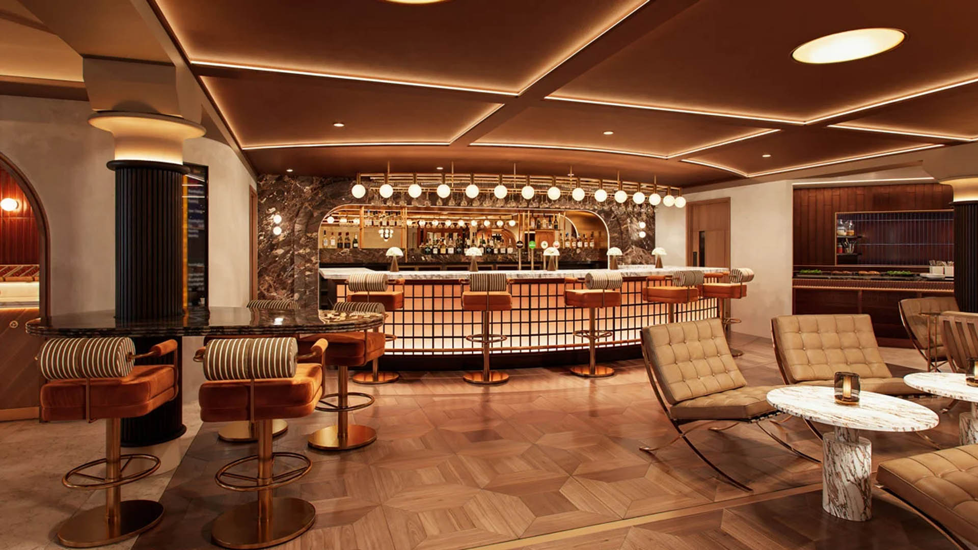 London City Airport bar render.