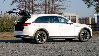 2024 Mazda CX-90 PHEV Premium Plus rear trunk open.